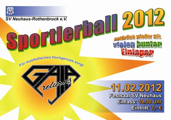 Plakat zum Sportlerball 2012