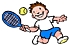 Bild zeigt einen jugendlichen Tennisspieler